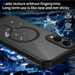 Til Samsung Galaxy S25 Edge Magnetisk Cover Hudfølelse Mat Gennemsigtig PC + TPU Anti-fald Telefoncover