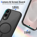 Til Samsung Galaxy S25 Edge Magnetisk Cover Hudfølelse Mat Gennemsigtig PC + TPU Anti-fald Telefoncover