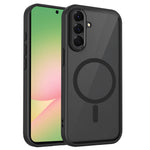 Til Samsung Galaxy A36 5G Magnetisk Cover Hudfølelse Mat Gennemsigtig PC + TPU Anti-fald Telefoncover
