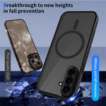 Til Samsung Galaxy A36 5G Magnetisk Cover Hudfølelse Mat Gennemsigtig PC + TPU Anti-fald Telefoncover