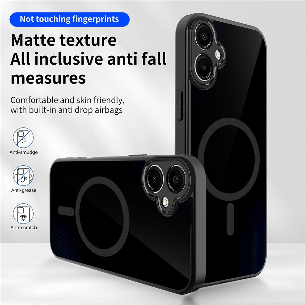 Samsung Galaxy A06 5G Magnetiskt Skal Skin Touch Matt Genomskinlig PC + TPU Fallskyddande mobilskal