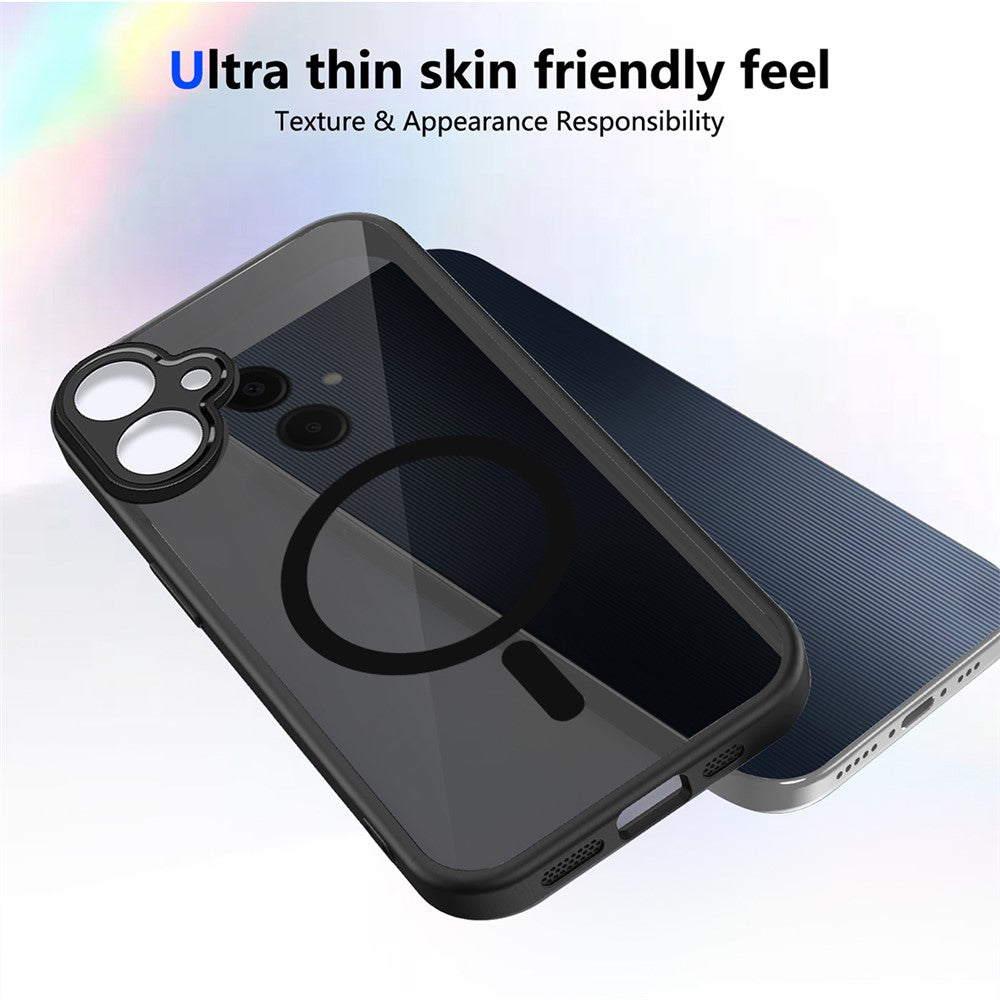 Samsung Galaxy A06 5G Magnetiskt Skal Skin Touch Matt Genomskinlig PC + TPU Fallskyddande mobilskal