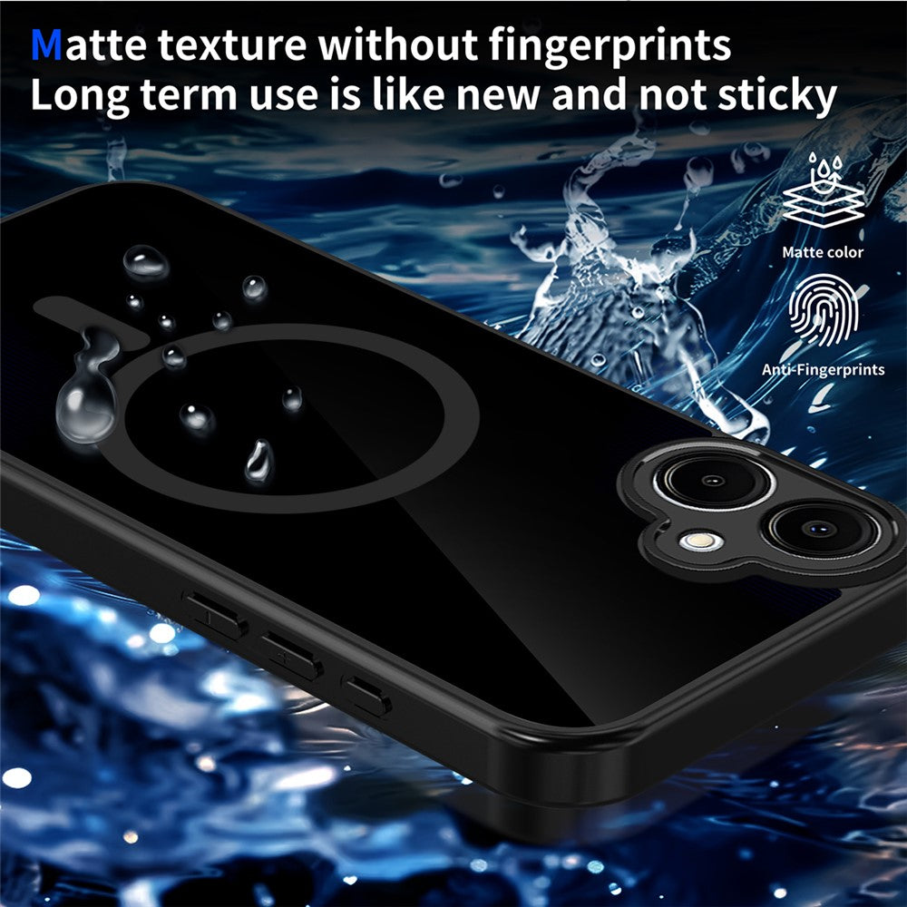 Samsung Galaxy A06 5G Magnetiskt Skal Skin Touch Matt Genomskinlig PC + TPU Fallskyddande mobilskal