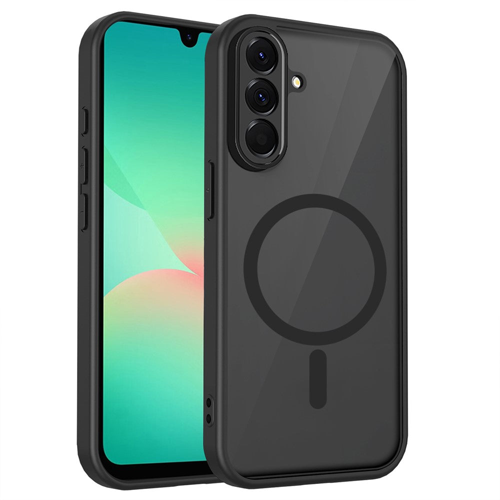 Magnetisk etui til Samsung Galaxy A18 5G / A18 4G / A17 5G / 4G / F17 5G / M17 5G, mat, gennemsigtigt PC + TPU-etui med hudfølelse og faldsikring