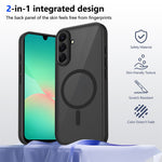 Magnetisk etui til Samsung Galaxy A18 5G / A18 4G / A17 5G / 4G / F17 5G / M17 5G, mat, gennemsigtigt PC + TPU-etui med hudfølelse og faldsikring