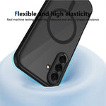 Magnetisk etui til Samsung Galaxy A18 5G / A18 4G / A17 5G / 4G / F17 5G / M17 5G, mat, gennemsigtigt PC + TPU-etui med hudfølelse og faldsikring