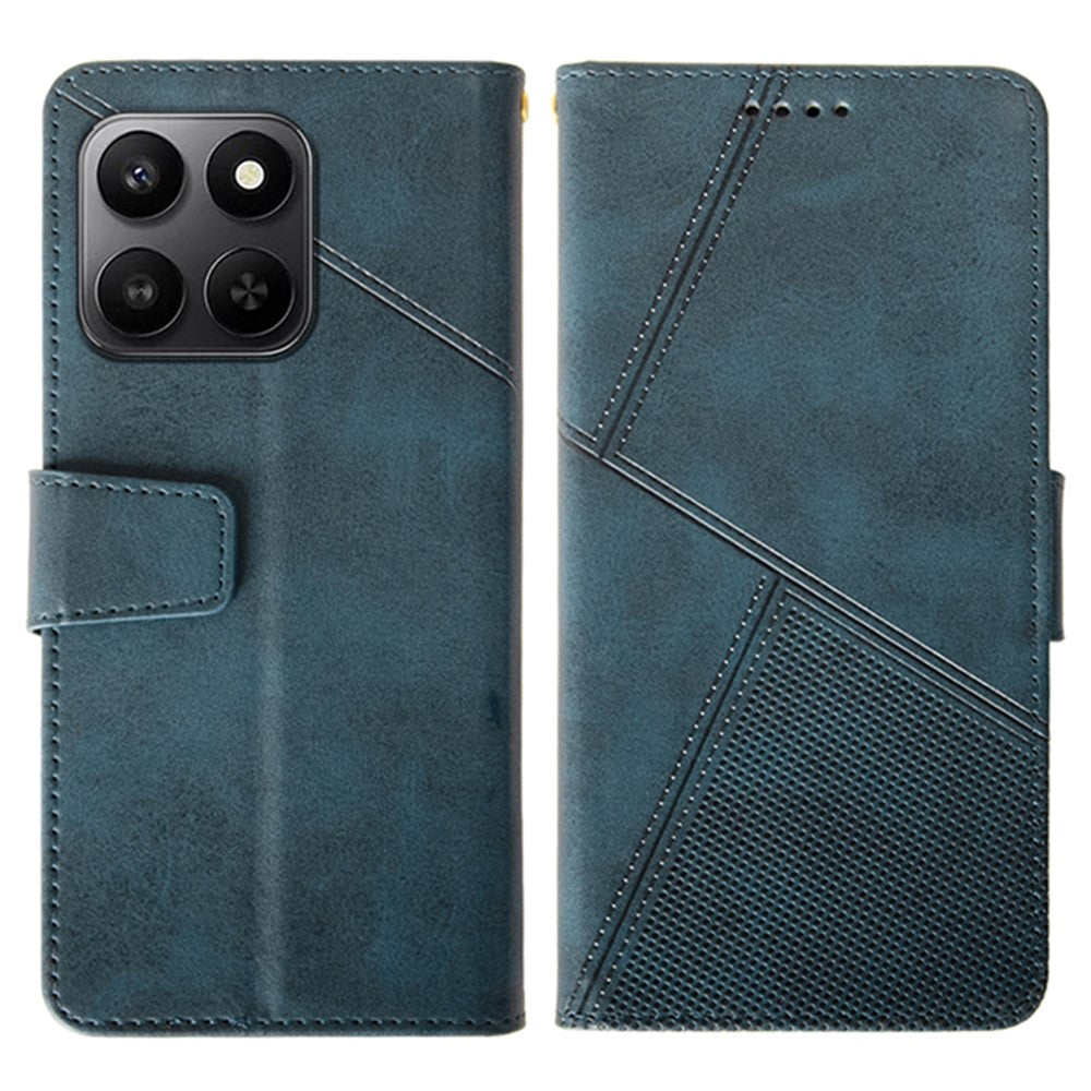 IDEWEI Leather  Case for Honor 400 Smart 5G / 400 Smart 4G / X7d 4G Wallet Phone Cover Stand Calf Texture