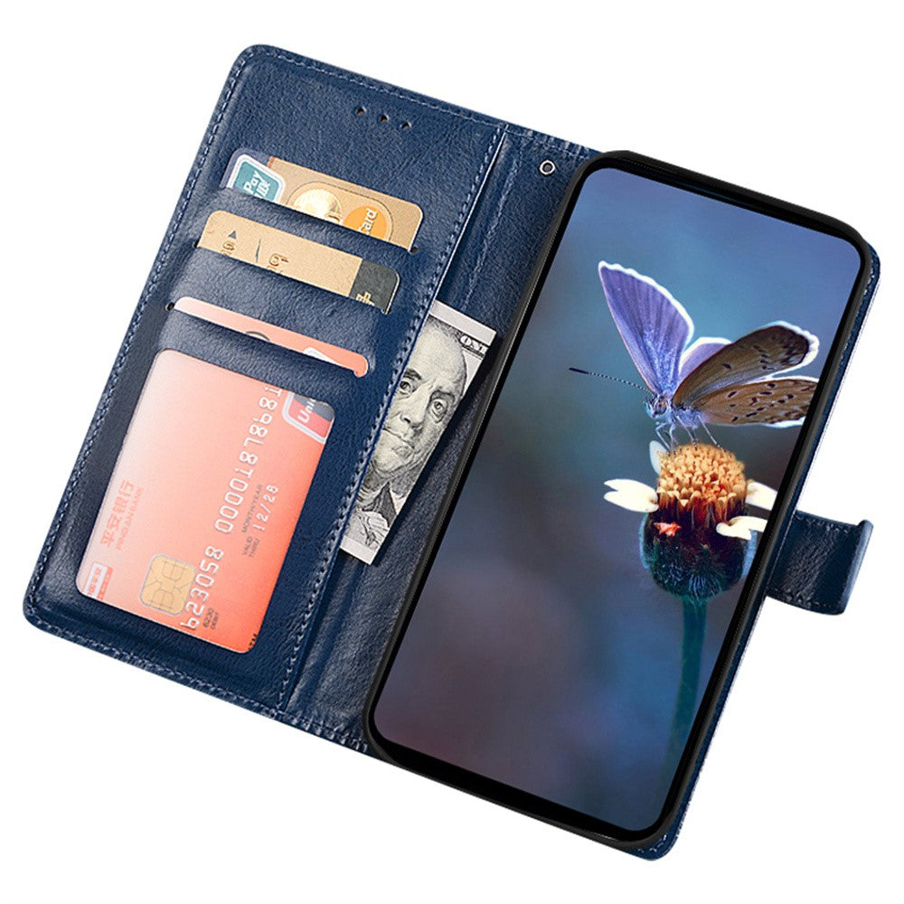 IDEWEI For Honor 400 Smart 5G Case Wallet Leather Phone Cover Crazy Horse Texture