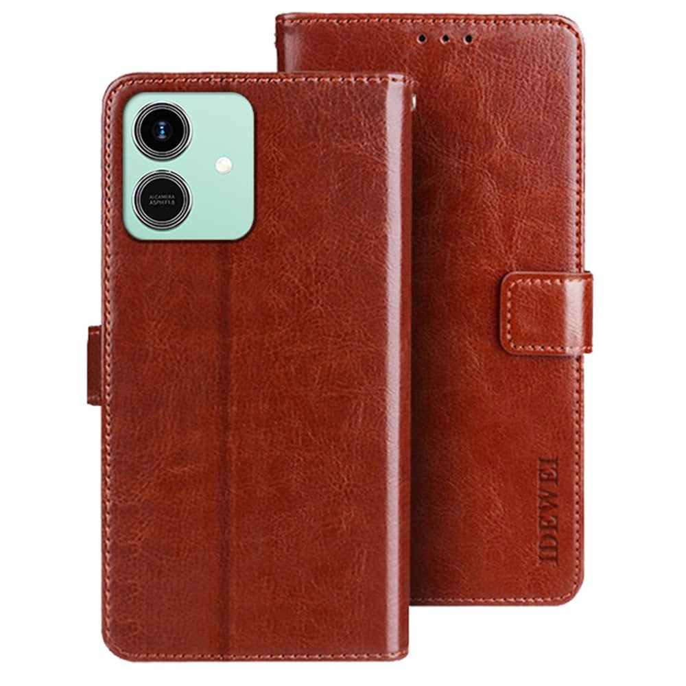 IDEWEI For Honor Play10 4G Stand Case Crazy Horse Texture Leather Phone Cover