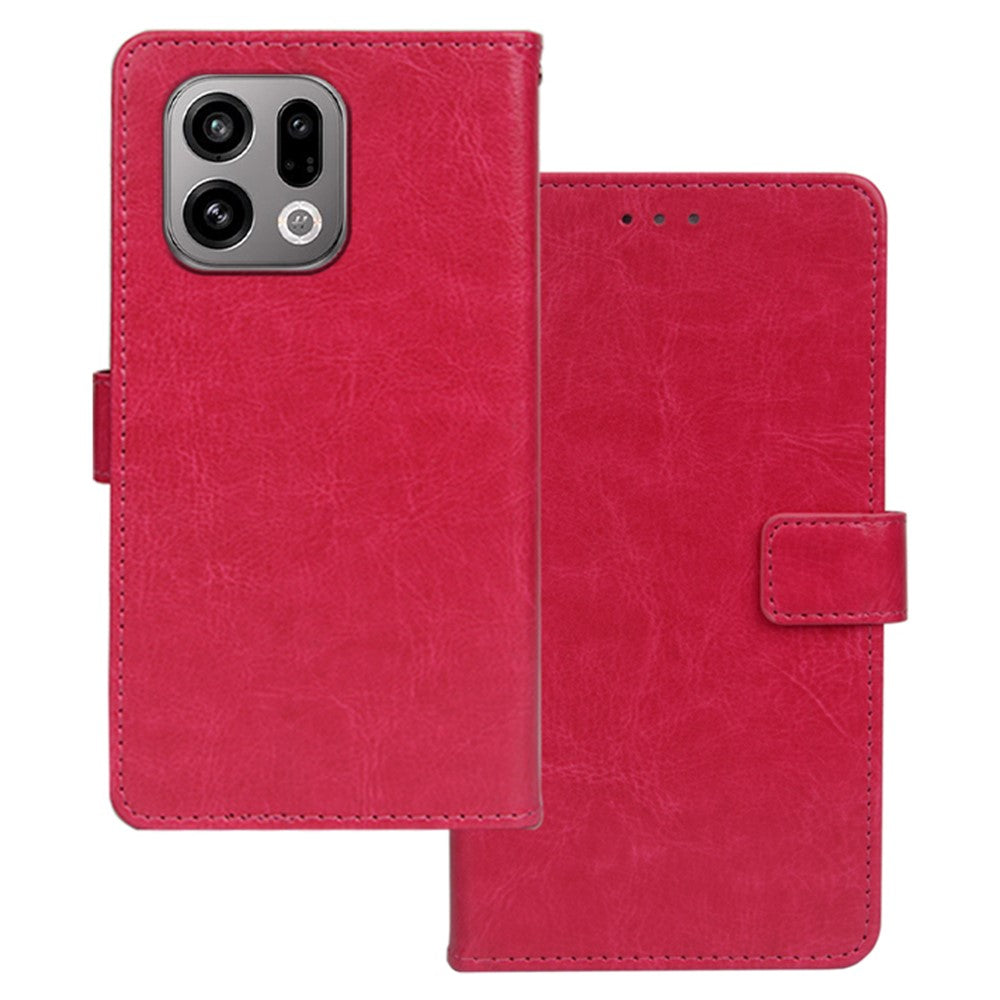 IDEWEI For Oppo Find X9 5G Case Wallet Leather Phone Cover Crazy Horse Texture