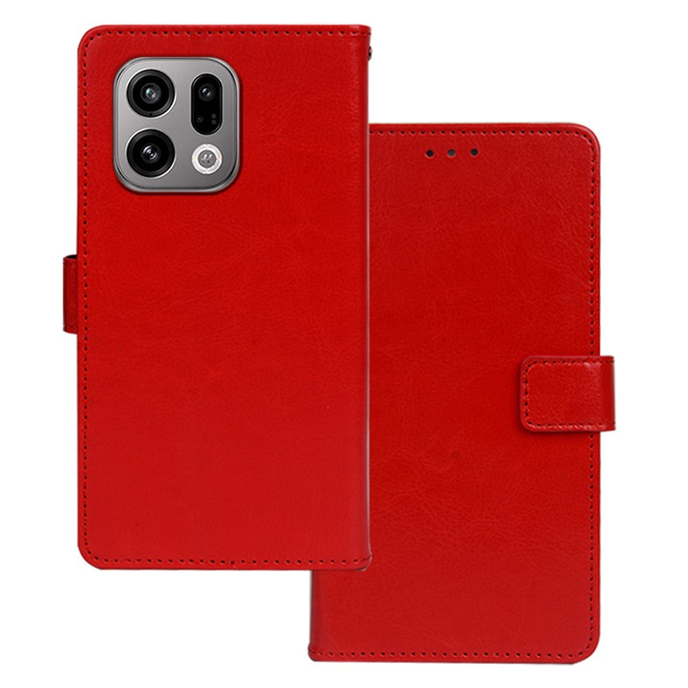 IDEWEI For Oppo Find X9 5G Case Wallet Leather Phone Cover Crazy Horse Texture
