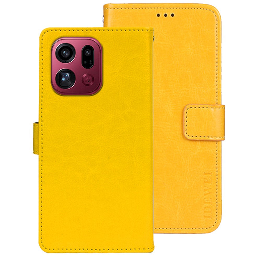 IDEWEI For Oppo Find X9 Pro 5G Stand Case Crazy Horse Texture Leather Phone Cover