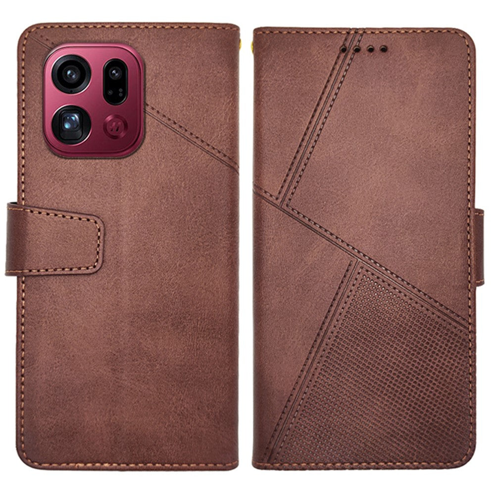 IDEWEI For Oppo Find X9 Pro 5G Case Leather Wallet Phone Cover Stand Calf Texture
