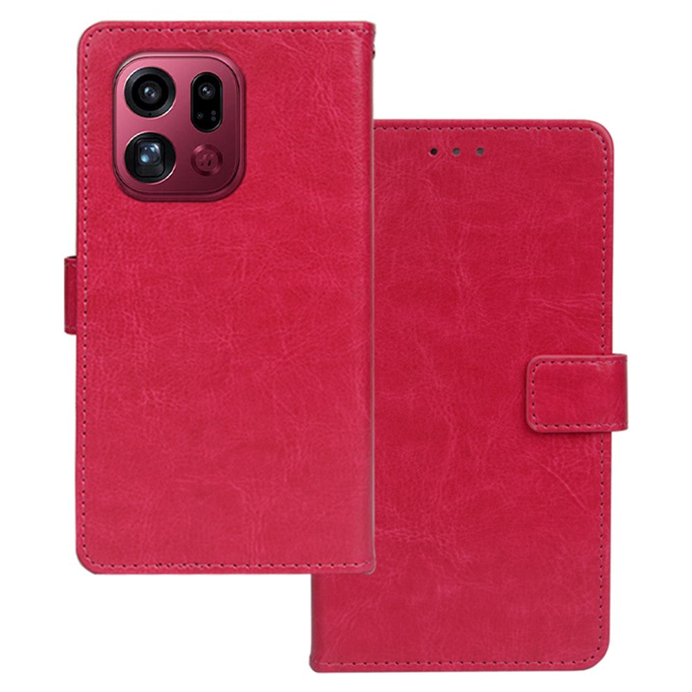 IDEWEI For Oppo Find X9 Pro 5G Case Wallet Leather Phone Cover Crazy Horse Texture