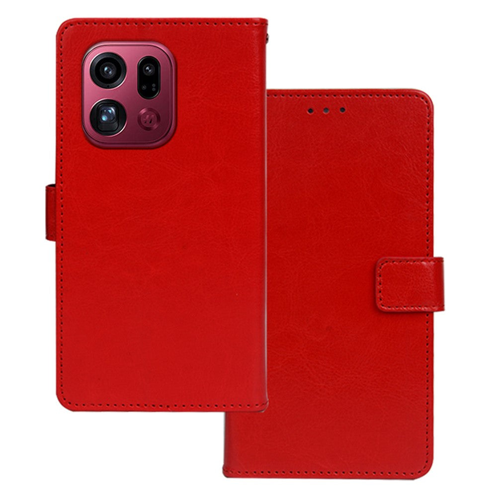 IDEWEI For Oppo Find X9 Pro 5G Case Wallet Leather Phone Cover Crazy Horse Texture