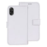 IDEWEI För Samsung Galaxy A08 5G / A08 4G / A07 5G / A07 4G Stativskal Läderfodral med Crazy Horse-textur