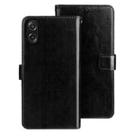 IDEWEI För Samsung Galaxy A08 5G / A08 4G / A07 5G / A07 4G Stativskal Läderfodral med Crazy Horse-textur