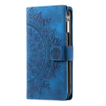 Zipper Pocket Wallet Phone Case For Xiaomi 11T Pro 5G / 11T 5G, Mandala Flower Imprinted PU Leather Protective Phone Cover Stand Multiple Card Slots with Strap