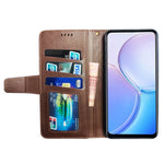 IDEWEI For Xiaomi Redmi 15C 4G (Global) (171mm) / Poco C85 4G (171mm) Case Leather Wallet Phone Cover Stand Calf Texture