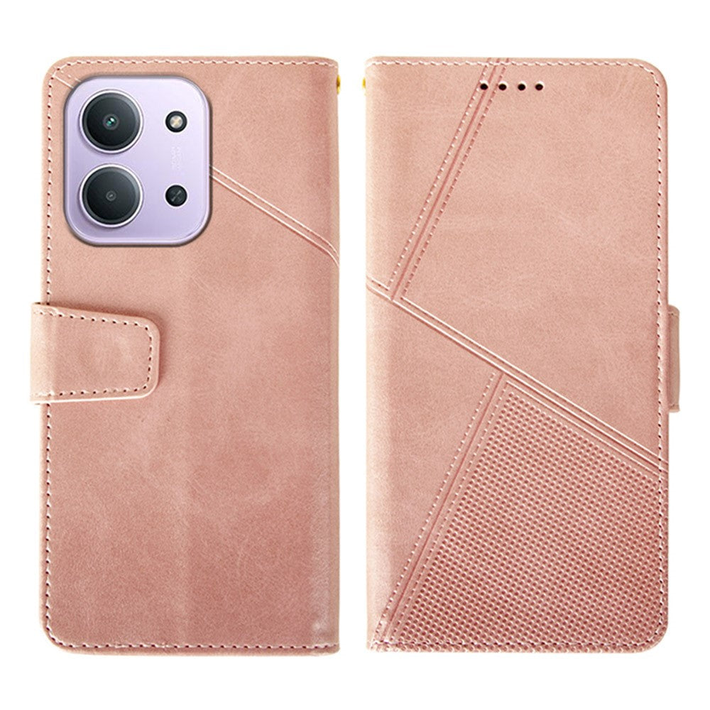 IDEWEI For Xiaomi Redmi 15C 4G (Global) (171mm) / Poco C85 4G (171mm) Case Leather Wallet Phone Cover Stand Calf Texture