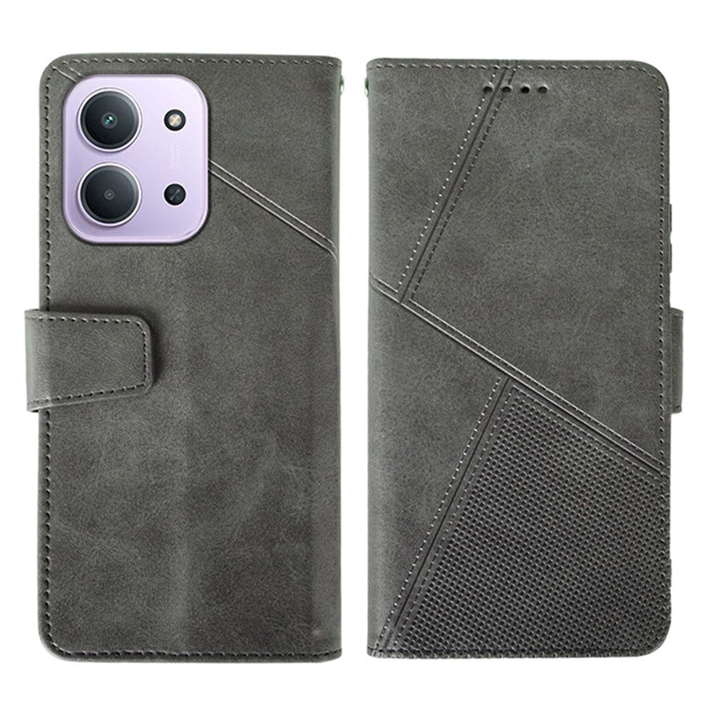 IDEWEI For Xiaomi Redmi 15C 4G (Global) (171mm) / Poco C85 4G (171mm) Case Leather Wallet Phone Cover Stand Calf Texture