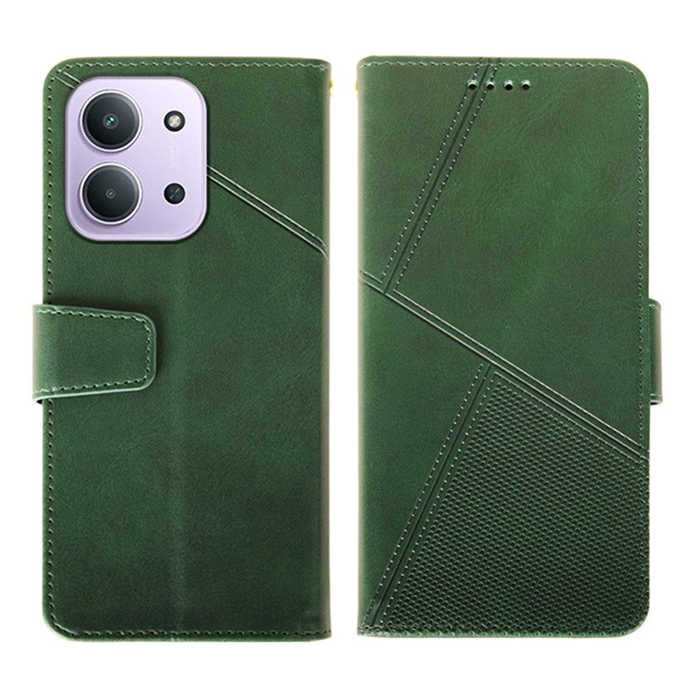 IDEWEI For Xiaomi Redmi 15C 4G (Global) (171mm) / Poco C85 4G (171mm) Case Leather Wallet Phone Cover Stand Calf Texture