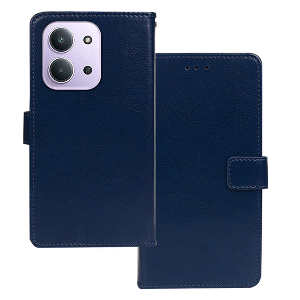 IDEWEI For Xiaomi Redmi 15C 4G (Global) (171mm) / Poco C85 4G (171mm) Case Wallet Leather Phone Cover Crazy Horse Texture