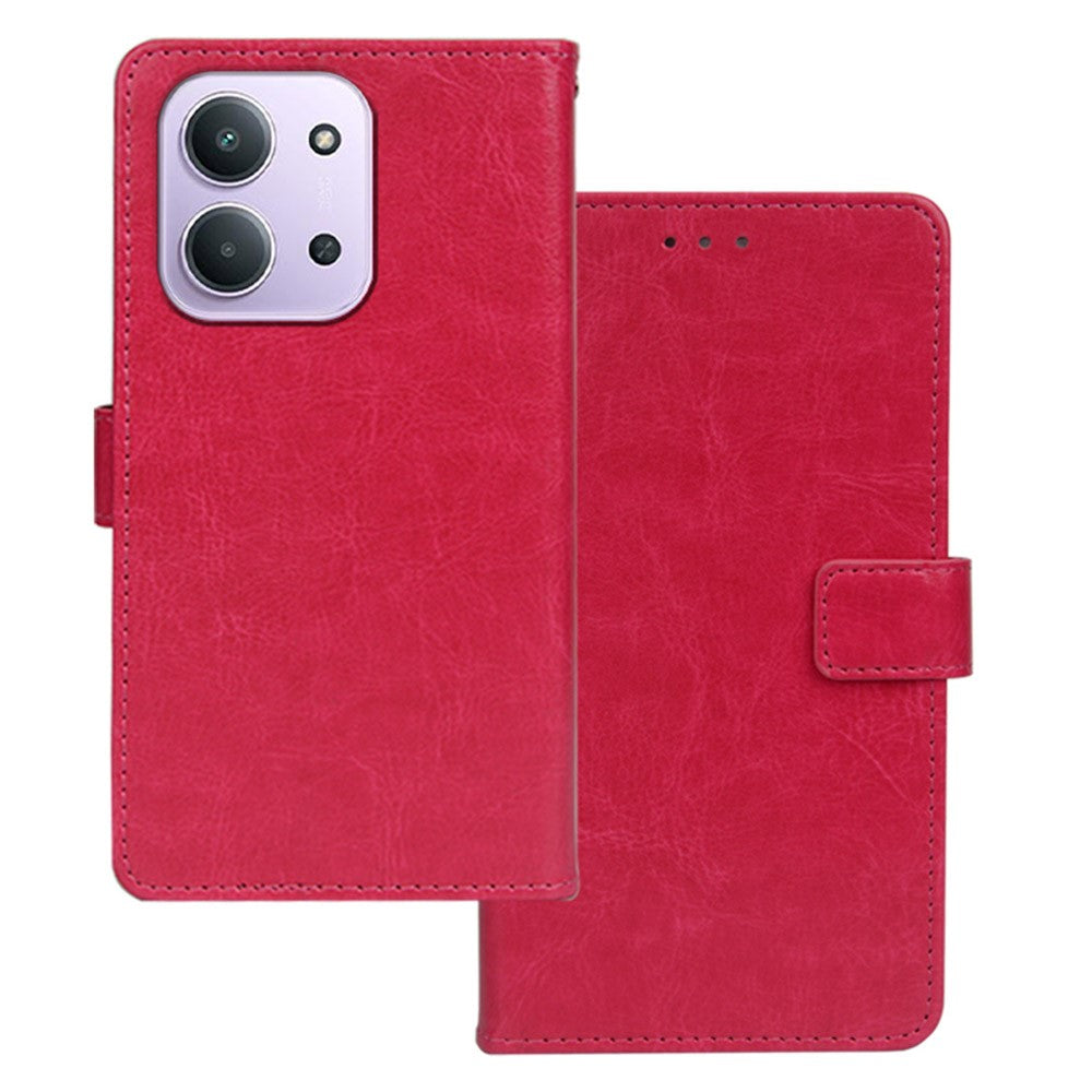 IDEWEI For Xiaomi Redmi 15C 4G (Global) (171mm) / Poco C85 4G (171mm) Case Wallet Leather Phone Cover Crazy Horse Texture