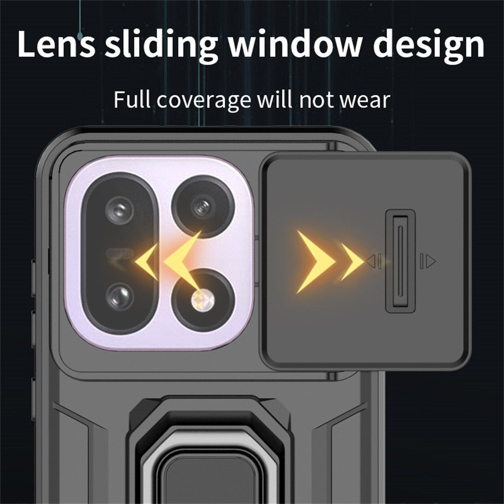 For OnePlus 15 5G Case PC + TPU Kickstand Phone Protector with Lens Cover