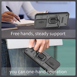 For OnePlus 15 5G Case PC + TPU Kickstand Phone Protector with Lens Cover