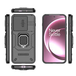 For OnePlus 15 5G Case PC + TPU Kickstand Phone Protector with Lens Cover