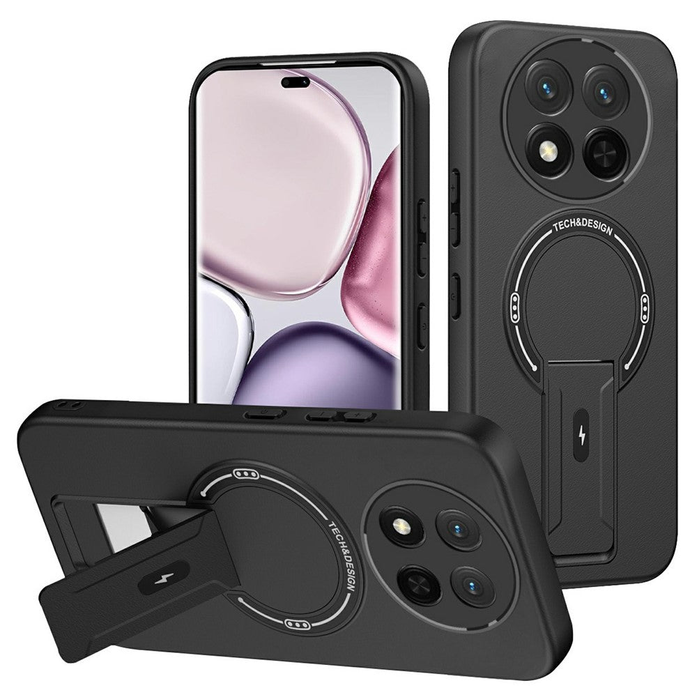 Skin Touch Kickstand Case for Honor X60 Pro 5G  /  X9c 5G  /  Magic7 Lite 5G PC + TPU Phone Cover Support Magnetic Car Mount