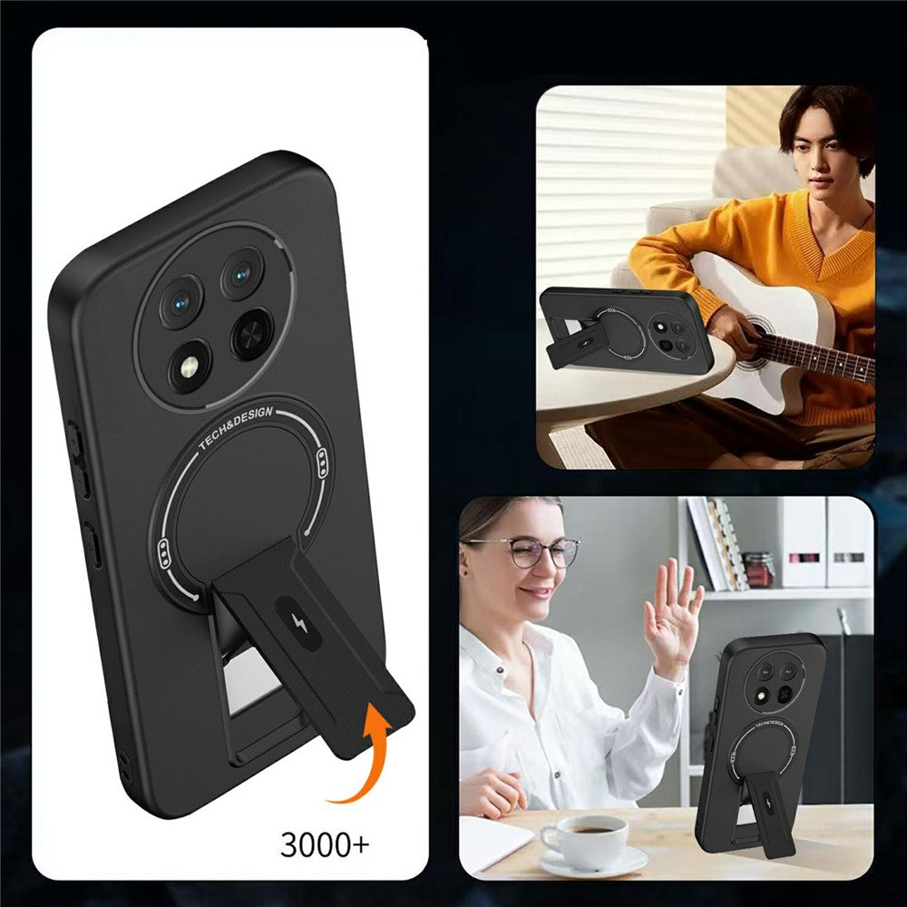 Skin Touch Kickstand Case for Honor X60 Pro 5G  /  X9c 5G  /  Magic7 Lite 5G PC + TPU Phone Cover Support Magnetic Car Mount