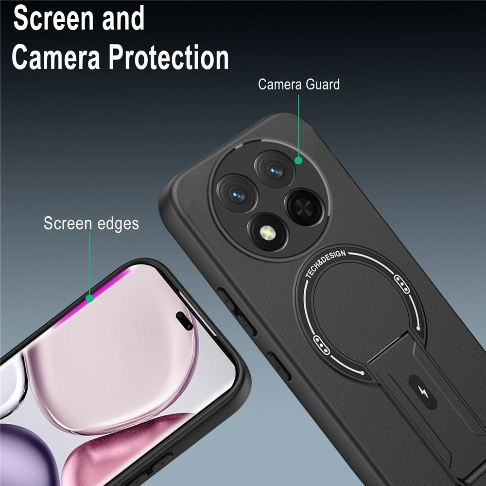 Skin Touch Kickstand Case for Honor X60 Pro 5G  /  X9c 5G  /  Magic7 Lite 5G PC + TPU Phone Cover Support Magnetic Car Mount