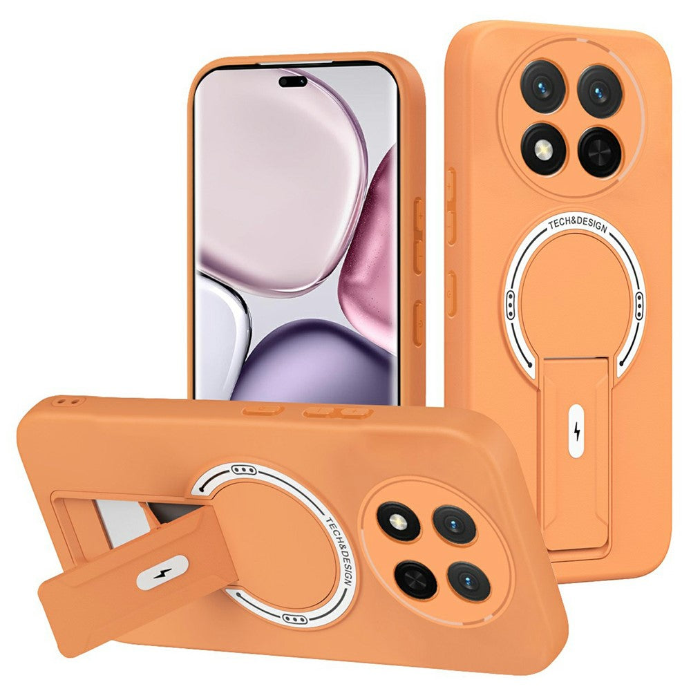 Skin Touch Kickstand Case for Honor X60 Pro 5G  /  X9c 5G  /  Magic7 Lite 5G PC + TPU Phone Cover Support Magnetic Car Mount