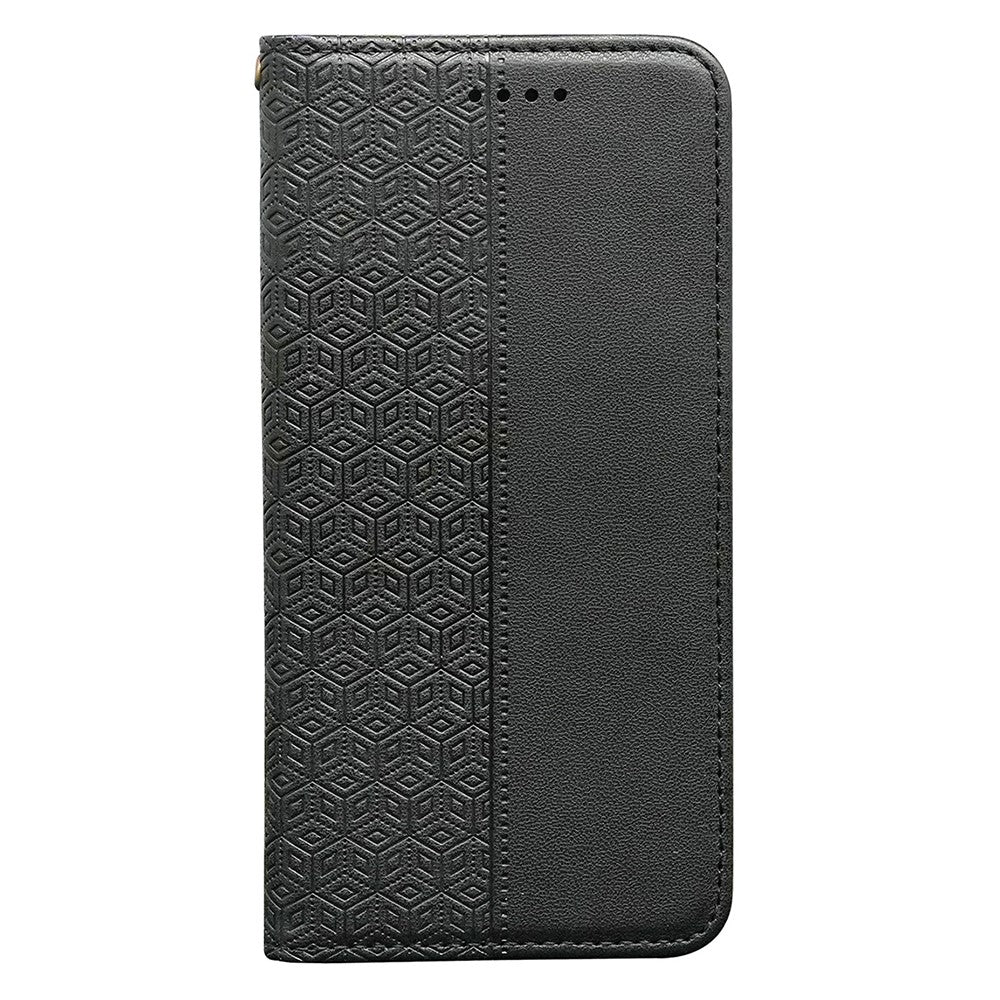 For Oppo Find X9 5G Wallet Phone Case Checkered Pattern Imprint Leather Flip Cover with Wrist Strap