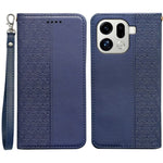 For Oppo Find X9 Pro 5G Wallet Phone Case Checkered Pattern Imprint Leather Flip Cover with Wrist Strap
