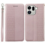For Oppo Find X9 Pro 5G Wallet Phone Case Checkered Pattern Imprint Leather Flip Cover with Wrist Strap