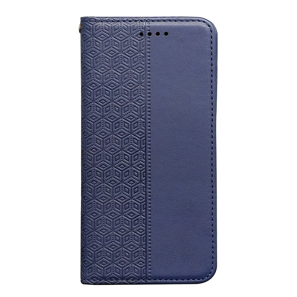 For Honor Play10 4G (Global) Wallet Phone Case Checkered Pattern Imprint Leather Flip Cover with Wrist Strap