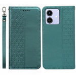 For Honor Play10 4G (Global) Wallet Phone Case Checkered Pattern Imprint Leather Flip Cover with Wrist Strap