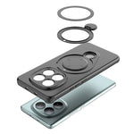 For Xiaomi Poco M8 5G / Redmi Note 15 5G (Global) Magnetic Case Rotating Kickstand TPU PC Phone Cover