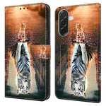Samsung Galaxy A37 5G-skal med magnetlås och 3D-mönster i läder, plånboksfodral