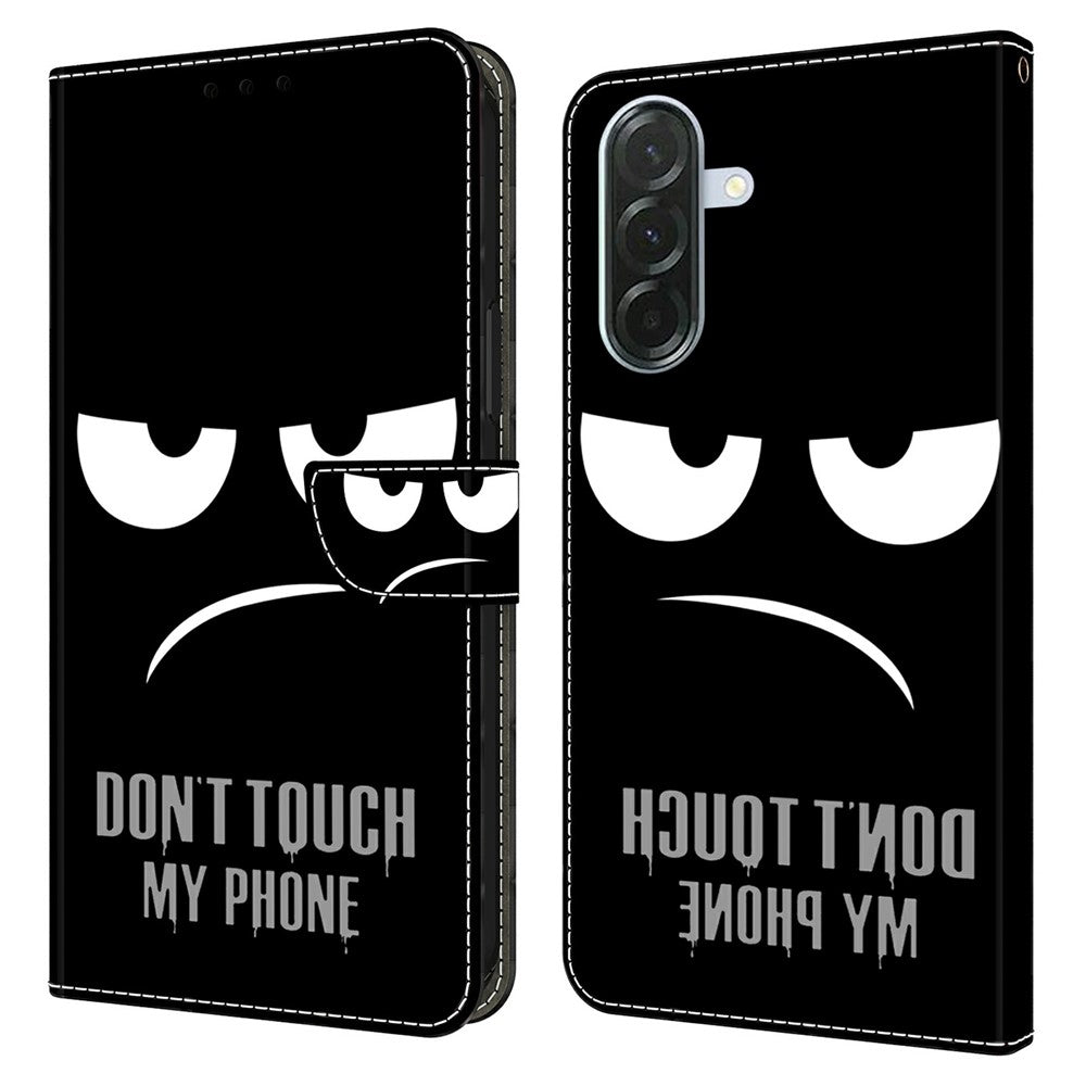 Telefoncover til Samsung Galaxy A57 5G, magnetisk lukning, 3D mønster, læderpung-cover