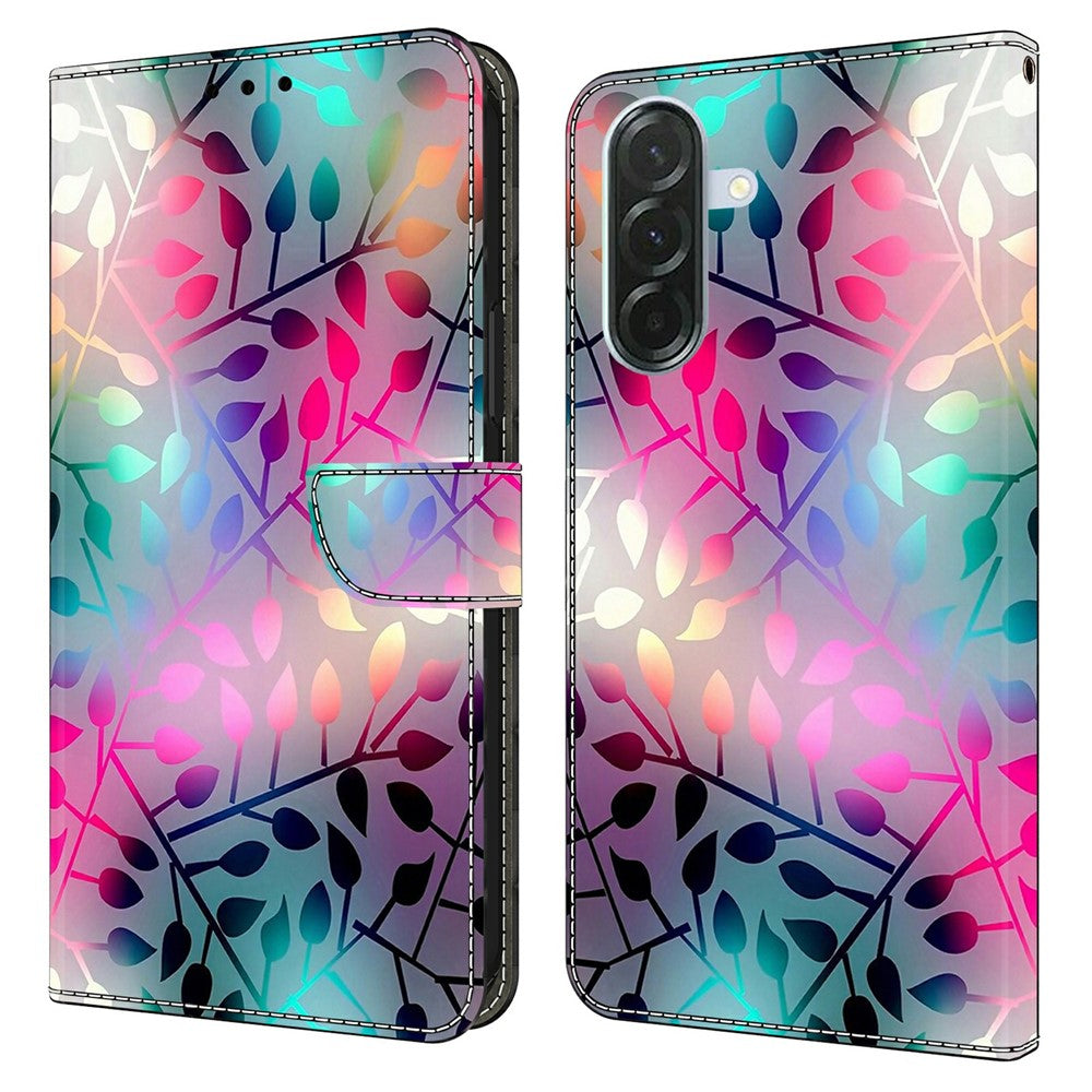 Telefoncover til Samsung Galaxy A57 5G, magnetisk lukning, 3D mønster, læderpung-cover