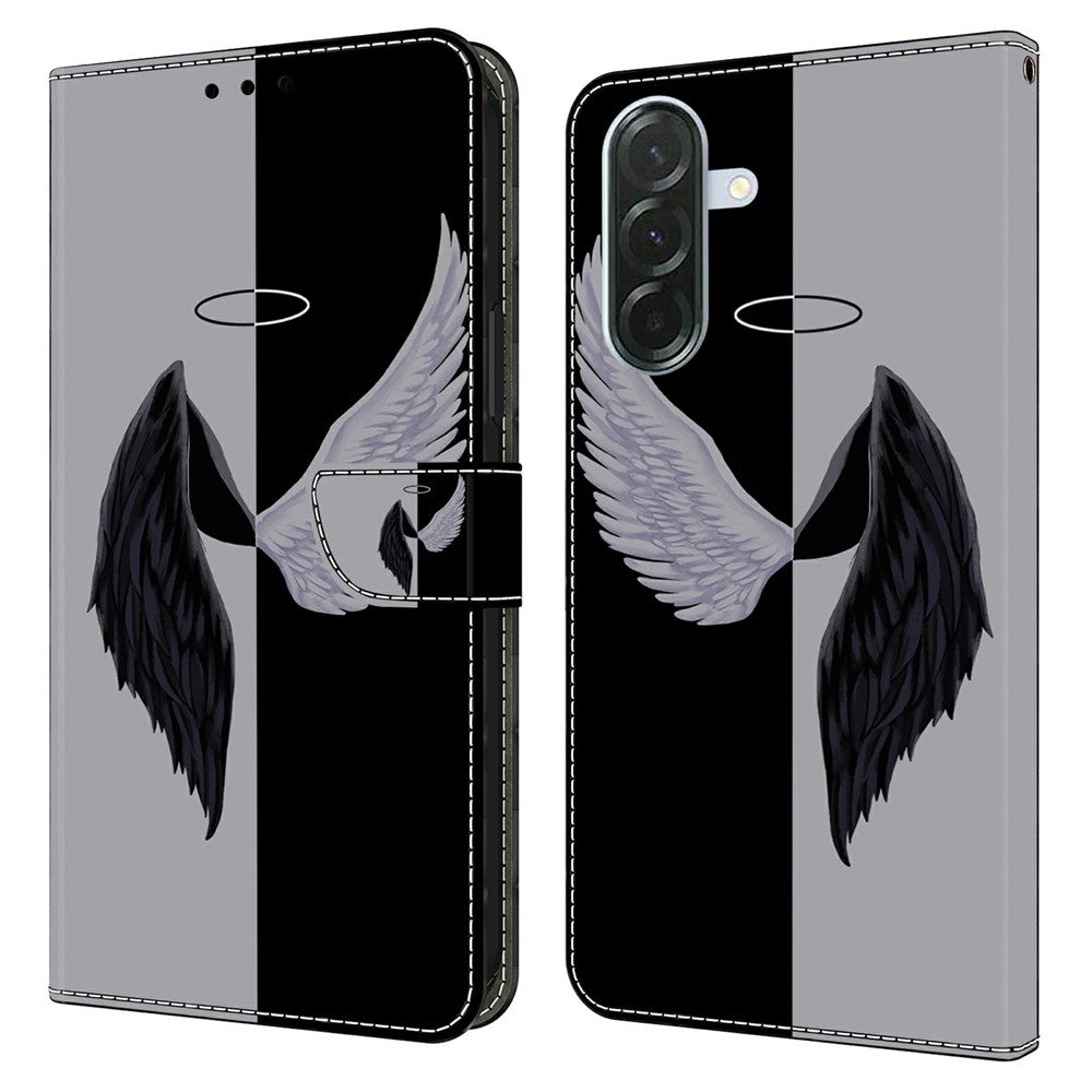 Telefoncover til Samsung Galaxy A57 5G, magnetisk lukning, 3D mønster, læderpung-cover