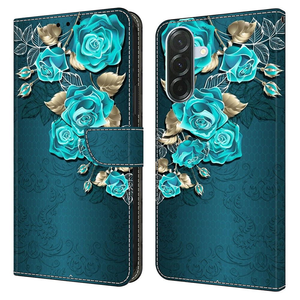 Telefoncover til Samsung Galaxy A57 5G, magnetisk lukning, 3D mønster, læderpung-cover
