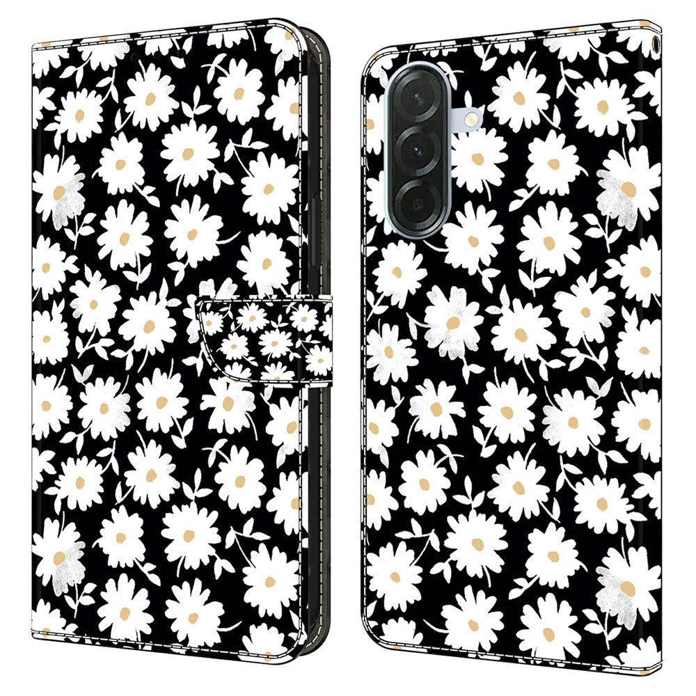 Telefoncover til Samsung Galaxy A57 5G, magnetisk lukning, 3D mønster, læderpung-cover