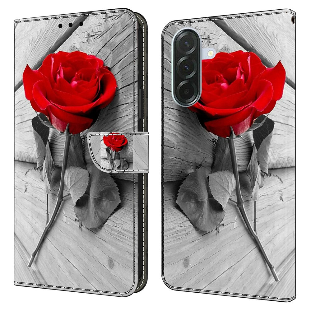 Telefoncover til Samsung Galaxy A57 5G, magnetisk lukning, 3D mønster, læderpung-cover