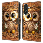 For Samsung Galaxy A57 5G Case with Card Slot Pattern Printed TPU + PU Leather Flip Phone Cover