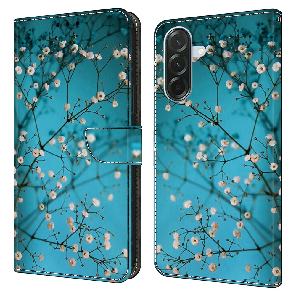 For Samsung Galaxy A57 5G Case with Card Slot Pattern Printed TPU + PU Leather Flip Phone Cover